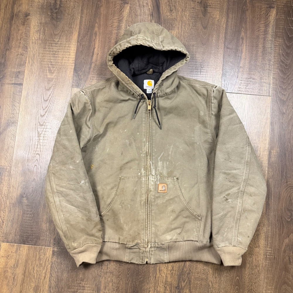 Vintage Carhartt J130 Active Jacket Faded Distressed Duck Canvas Men's Medium